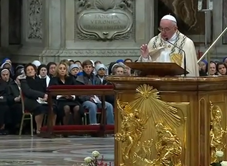 Papst Franziskus / screenshot ctv Silvesterpredigt Petersdom